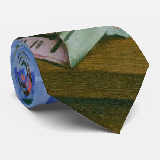 Stilleven voor een open raam van Juan Gris Stropdas (Opgerold)