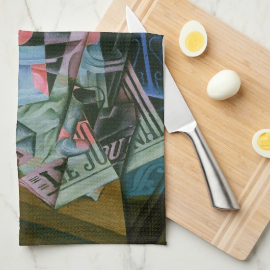 Stilleven voor een open raam van Juan Gris Theedoek (Quarter Fold)