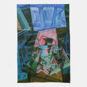 Stilleven voor een open raam van Juan Gris Theedoek (Verticaal)