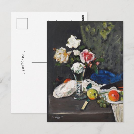 Stilleven vruchten en Rozen | George Leslie Hunter Briefkaart (Voorkant / Achterkant)