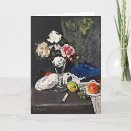 Stilleven vruchten en Rozen | George Leslie Hunter Kaart (Voorkant)