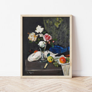Stilleven vruchten en Rozen   George Leslie Hunter Poster