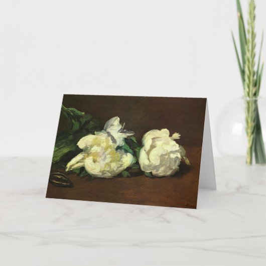 Stilleven, witte pioenen - Edouard Manet Kaart (Voorkant)