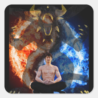 Stillheid Vierkante Sticker