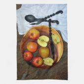 Stillleben mit Äpfeln Theedoek (Verticaal)