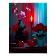 Stillleben mit Blumen und Früchten