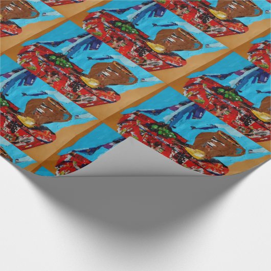 Stilllife Collage Kleurrijke Art Glossy Wrapping P Cadeaupapier (Hoek)