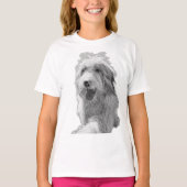 Stillness in Motion – Monochrome Dog Portrait T-shirt (Voorkant)