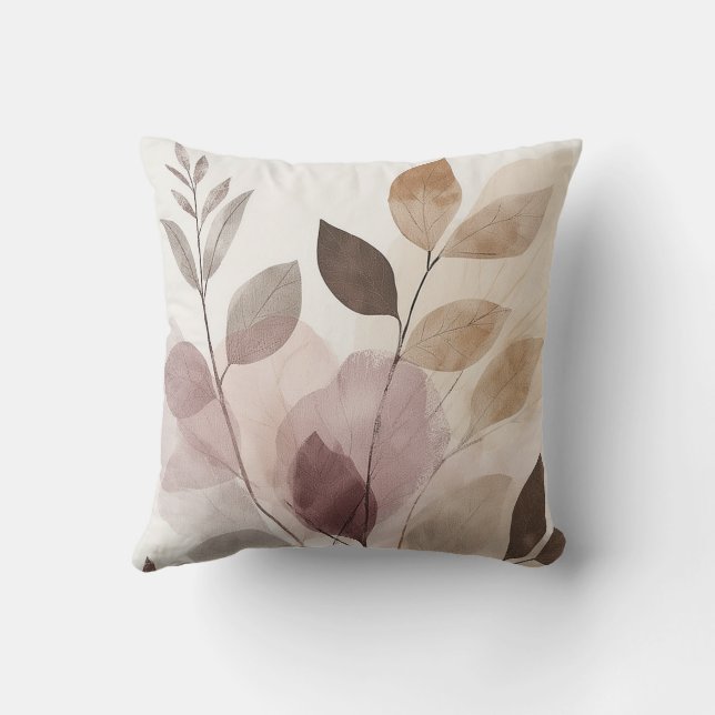 Stillness in Motion Warm Minimalist Design Kussen (Achterkant)
