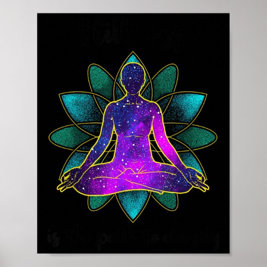 Stillness Is The Path To Clarity Gratitude Motivat Poster (Voorkant)