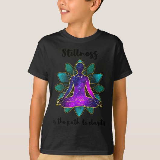 Stillness Is The Path To Clarity Gratitude Motivat T-shirt (Voorkant)