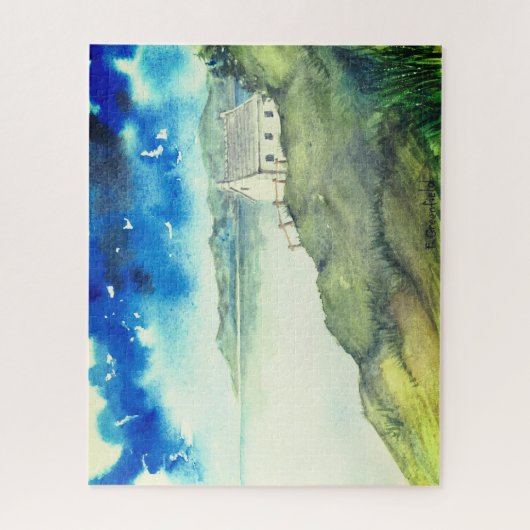 Stillness van de Waterverf van het landschap van h Legpuzzel (Verticaal)