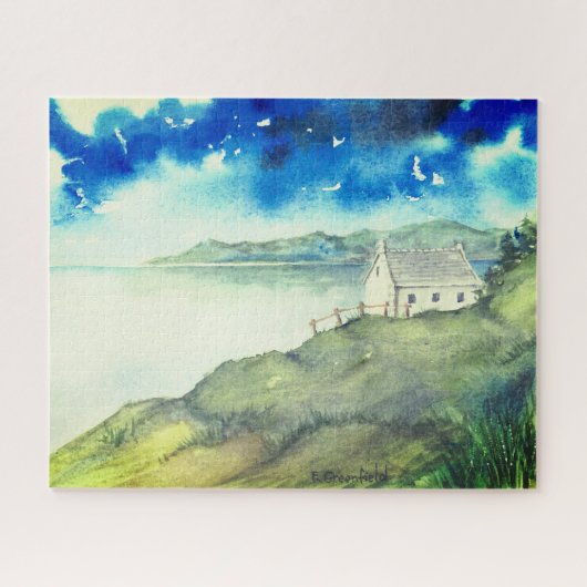 Stillness van de Waterverf van het landschap van h Legpuzzel (Horizontaal)