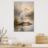 Stillwater Egreta | Kustwildlife | Poster (Keuken)