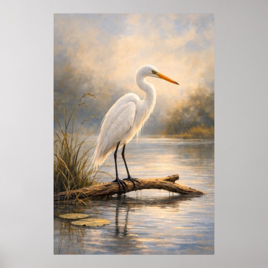 Stillwater Egreta | Kustwildlife | Poster (Voorkant)