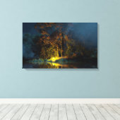 Stillwater (Herfst/Nacht) Canvas Afdruk (Insitu (Houten vloer))