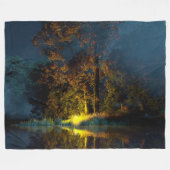 Stillwater (Herfst/Nacht) Fleece Deken (Voorkant (Horizontaal))
