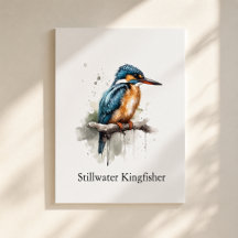 Stillwater IJsvogel Lakehouse Aquarel