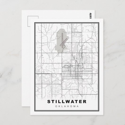 Stillwater Map Briefkaart (Voorkant / Achterkant)