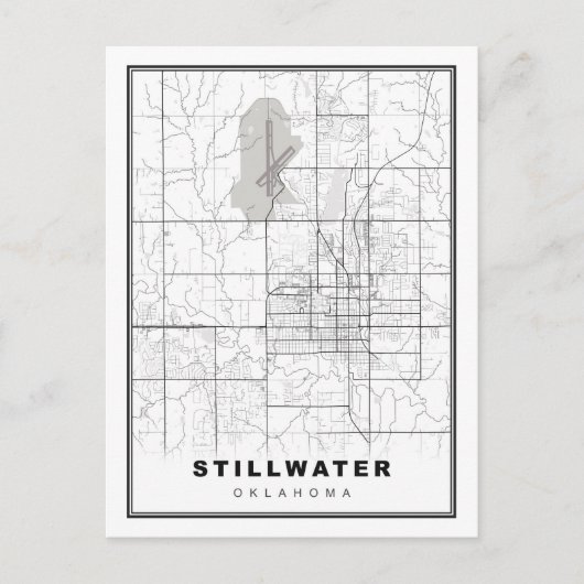 Stillwater Map Briefkaart (Voorkant)