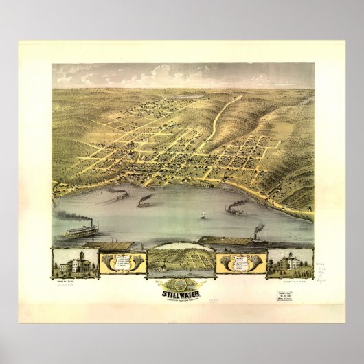 Stillwater, Minnesota (1870) Poster (Voorkant)