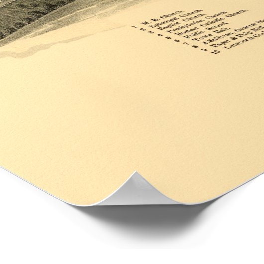 Stillwater, NY Panoramic Map - 1889 Poster (Hoek)