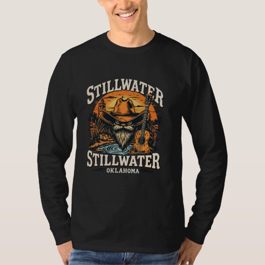  Stillwater Oklahoma Sunset Wild West City's T-shirt (Voorkant)