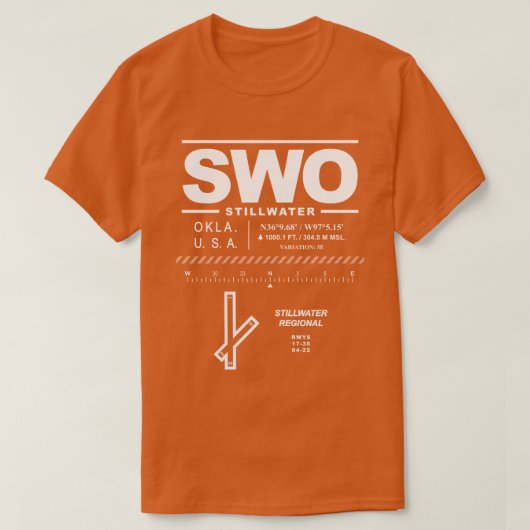 Stillwater Regional Airport SWO T-shirt (Design voorkant)