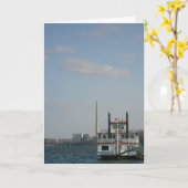 "Stillwater Riverboat" Gefeliciteerde Kaart (Gele Bloem)