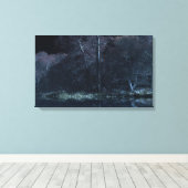 Stillwater (winter/nacht) canvas afdruk (Insitu (Houten vloer))