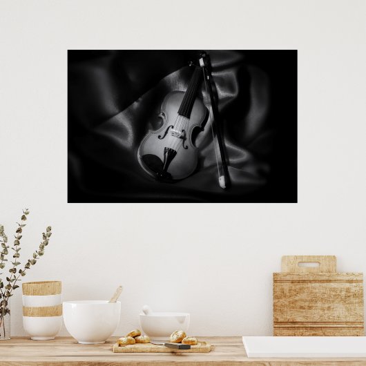 Stilstaand afbeelding van een viool poster (Keuken)