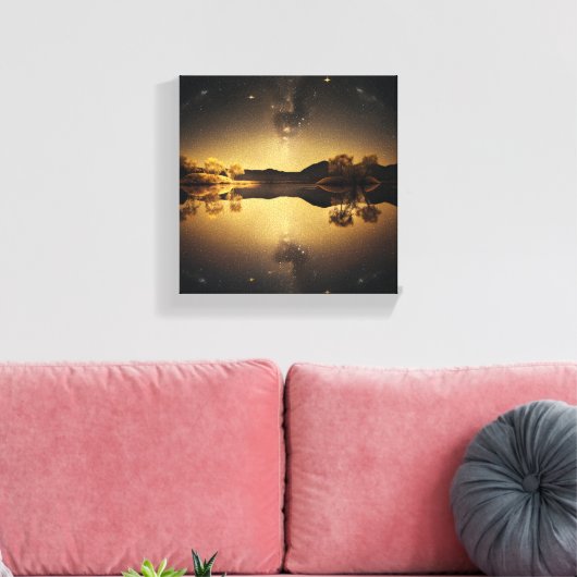 stilstaand meer canvas afdruk (Insitu (Woonkamer))