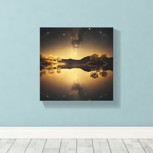 stilstaand meer canvas afdruk (Insitu (Houten vloer))