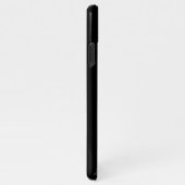 Stilstaand zwart bloemontwerp iPhone hoesje (Rechterkant)