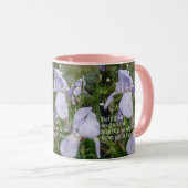 Stilstaande en stille Inspirerend Quote Paarse Iri Mok (Voorkant rechts)