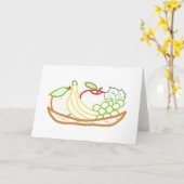 Stilstaande fruitBowl Kaart (Gele Bloem)