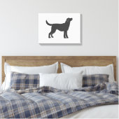Stilstaande Silhouette hond - Kies achtergrondkleu Canvas Afdruk (Insitu (Slaapkamer))
