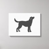 Stilstaande Silhouette hond - Kies achtergrondkleu Canvas Afdruk (Voorkant)