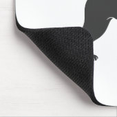 Stilstaande Silhouette hond - Kies achtergrondkleu Muismat (Hoek)