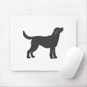 Stilstaande Silhouette hond - Kies achtergrondkleu Muismat (Met muis)