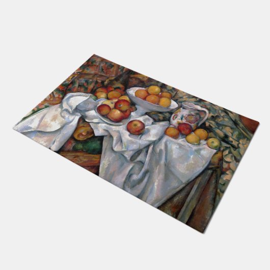 stilstaande Sinaasappels - Paul Cezanne die kunst  Deurmat (Schuin)