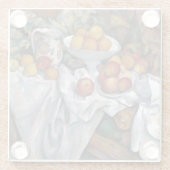 stilstaande Sinaasappels - Paul Cezanne die kunst Glazen Onderzetter (Achterkant)