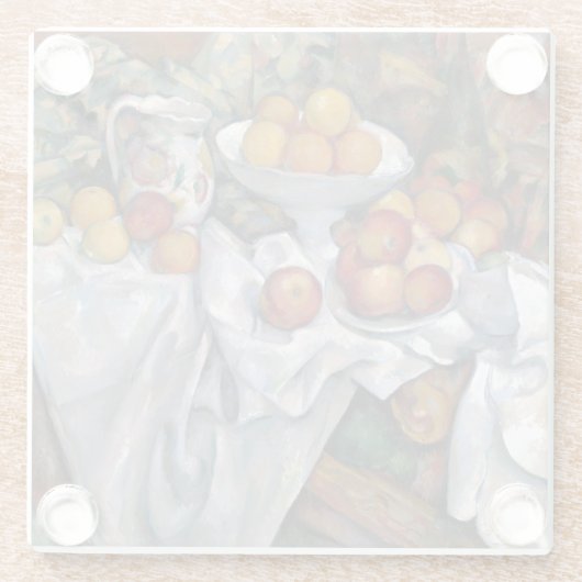 stilstaande Sinaasappels - Paul Cezanne die kunst  Glazen Onderzetter (Achterkant)