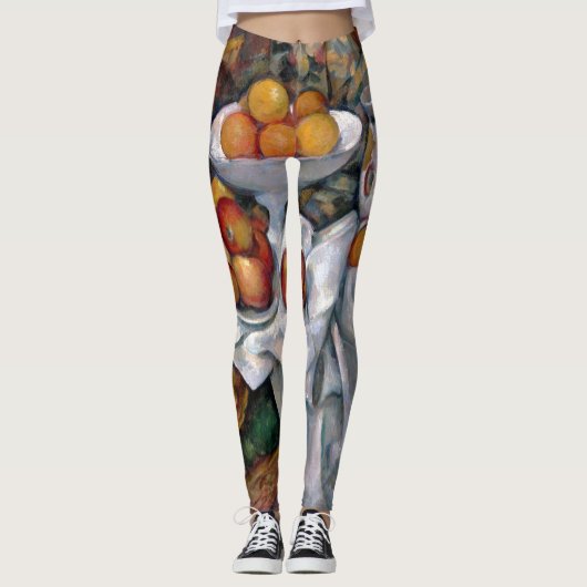 stilstaande Sinaasappels - Paul Cezanne die kunst  Leggings (Voorkant)