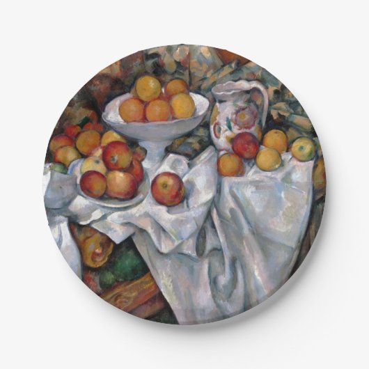stilstaande Sinaasappels - Paul Cezanne die kunst  Papieren Bordje (Voorkant)