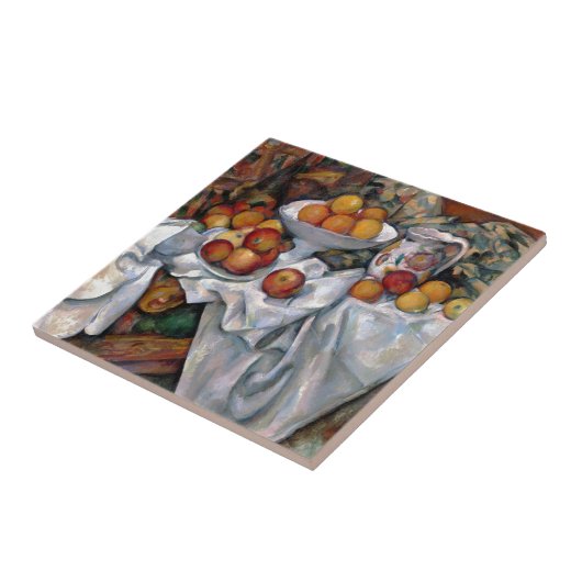 stilstaande Sinaasappels - Paul Cezanne die kunst  Tegeltje (Zijkant)