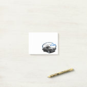 Stilstaande speelauto's post-it® notes (Op bureau)