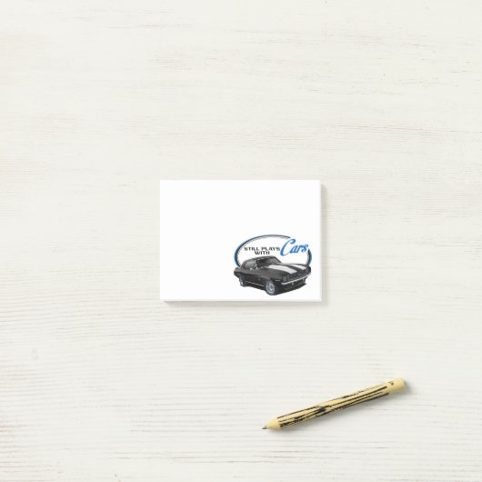 Stilstaande speelauto's post-it® notes (Op bureau)