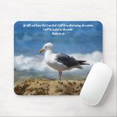 Stilstaande Zee Vogel Bijbelvers Geloof Muismat (Met muis)