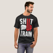stilstand en trein in gym t-shirt (Voorkant volledig)